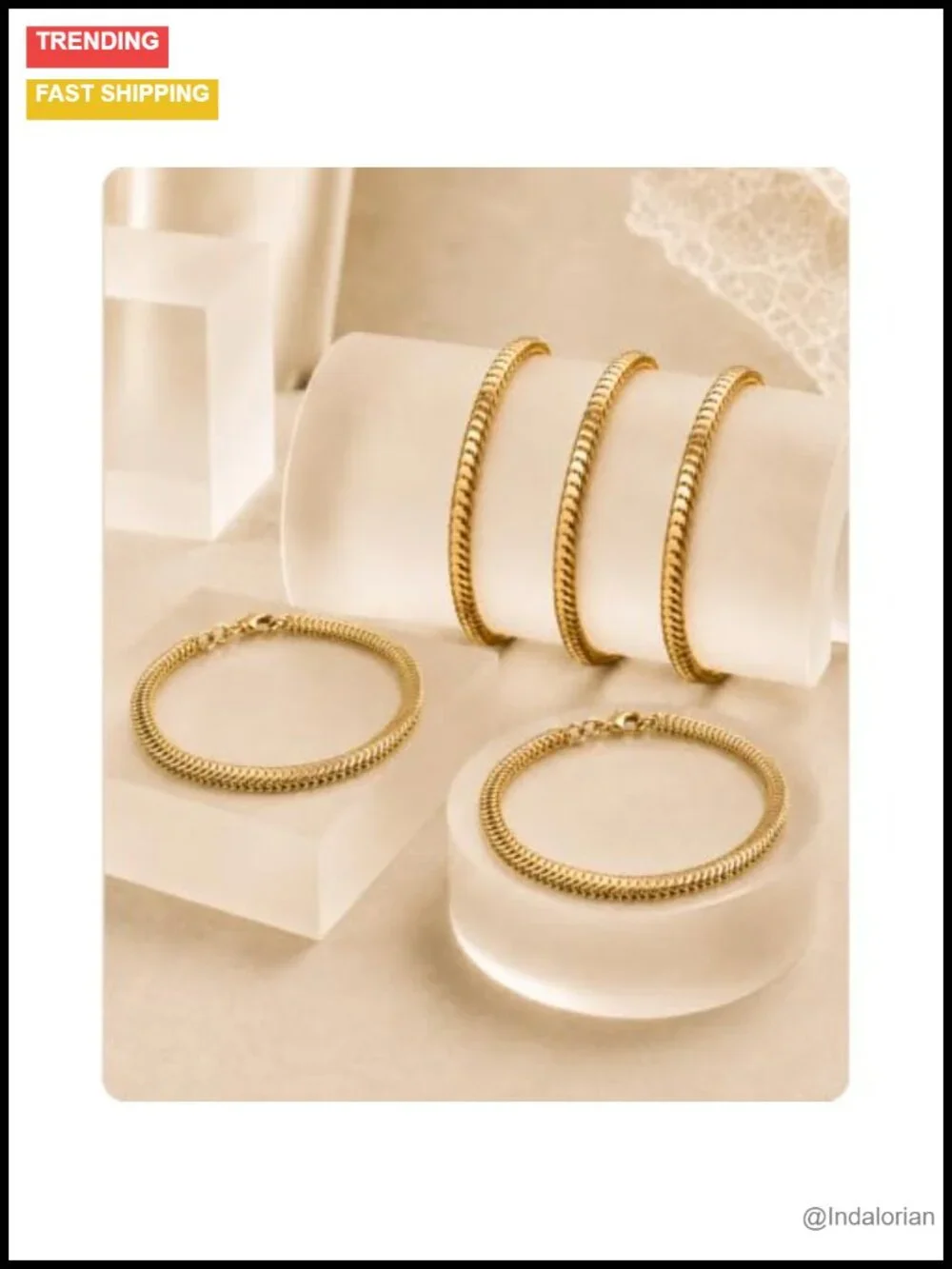 Gold Plated 3.5mm Snake Chain Bracelet Stackable Lobster Clasp